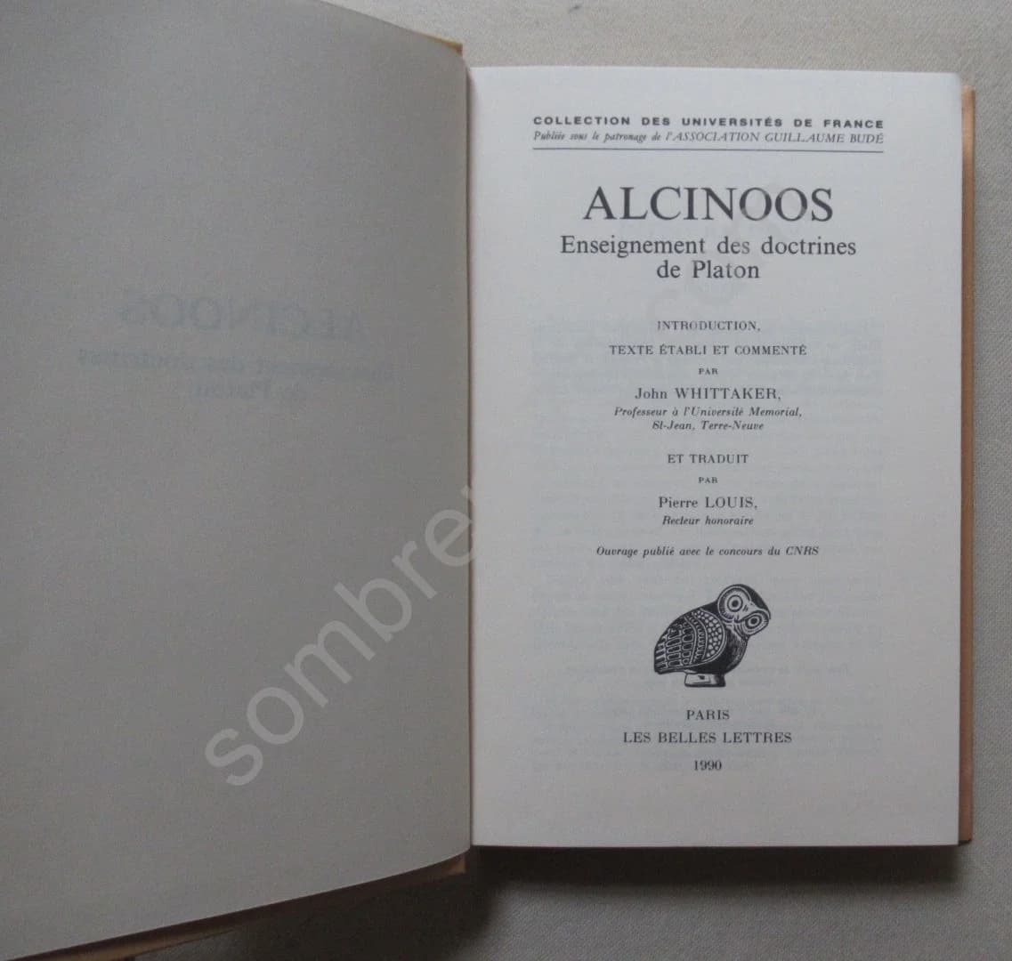 Alcinoos. Enseignement des Doctrines de Platon - Image 3