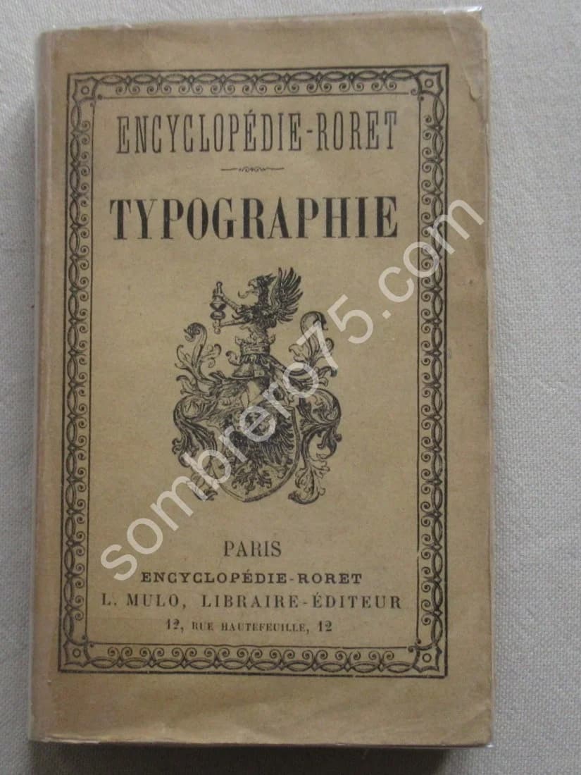 Typographie Encyclopédie Roret 1897