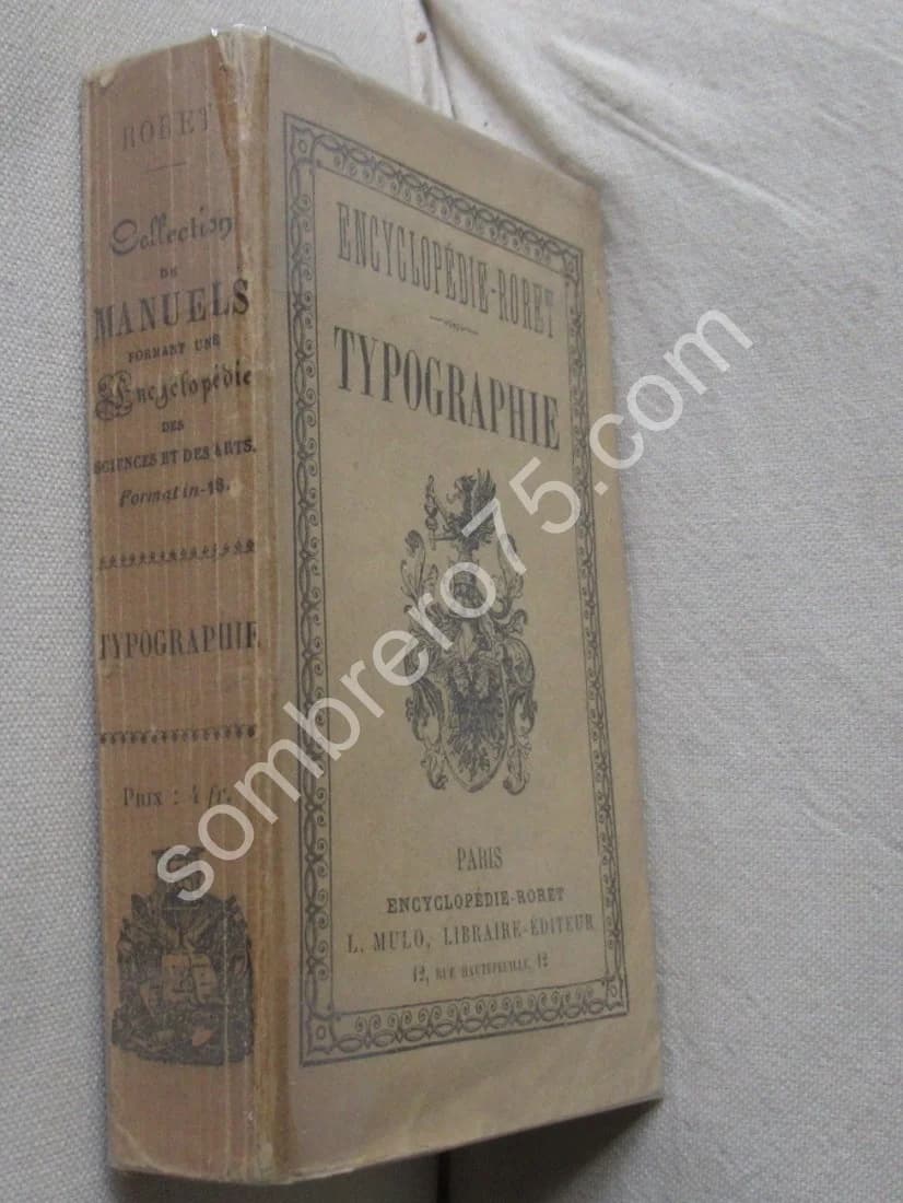 Typographie Encyclopédie Roret 1897 - Image 2