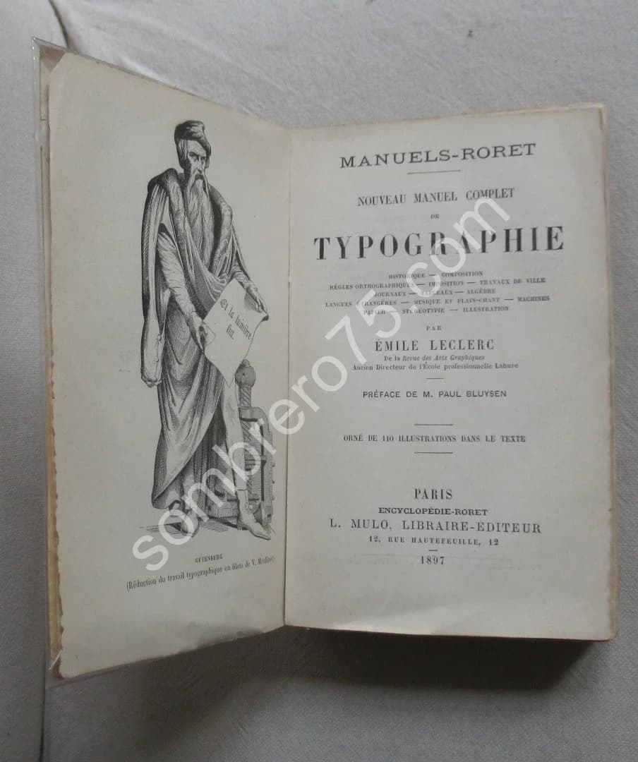 Typographie Encyclopédie Roret 1897 - Image 3