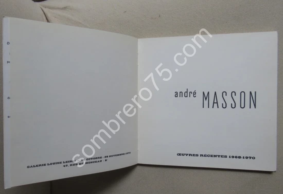 André Masson - Oeuvres Récentes 1968-1970 - Image 3