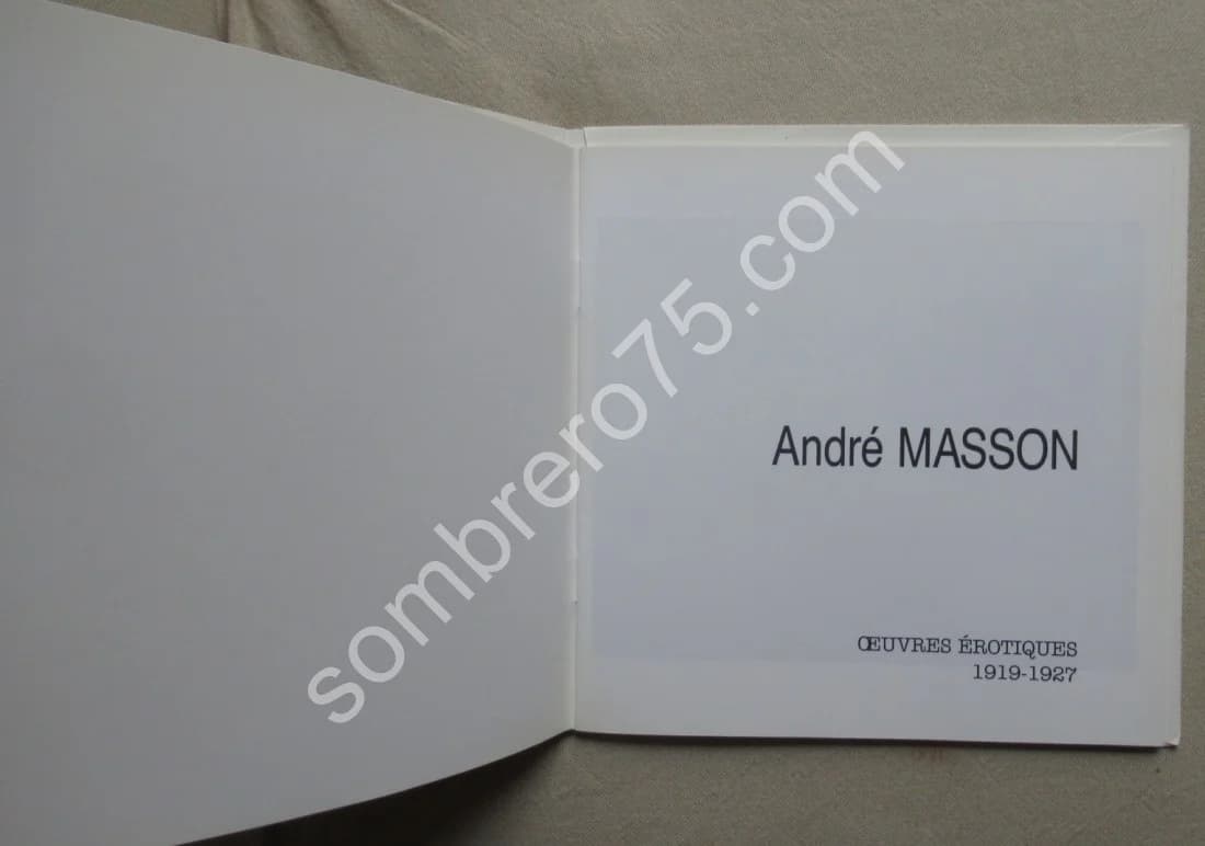 André Masson Peintures et Oeuvres sur papier 1919-1927. livret Oeuvres Erotiques Galeries Leiris - Image 7