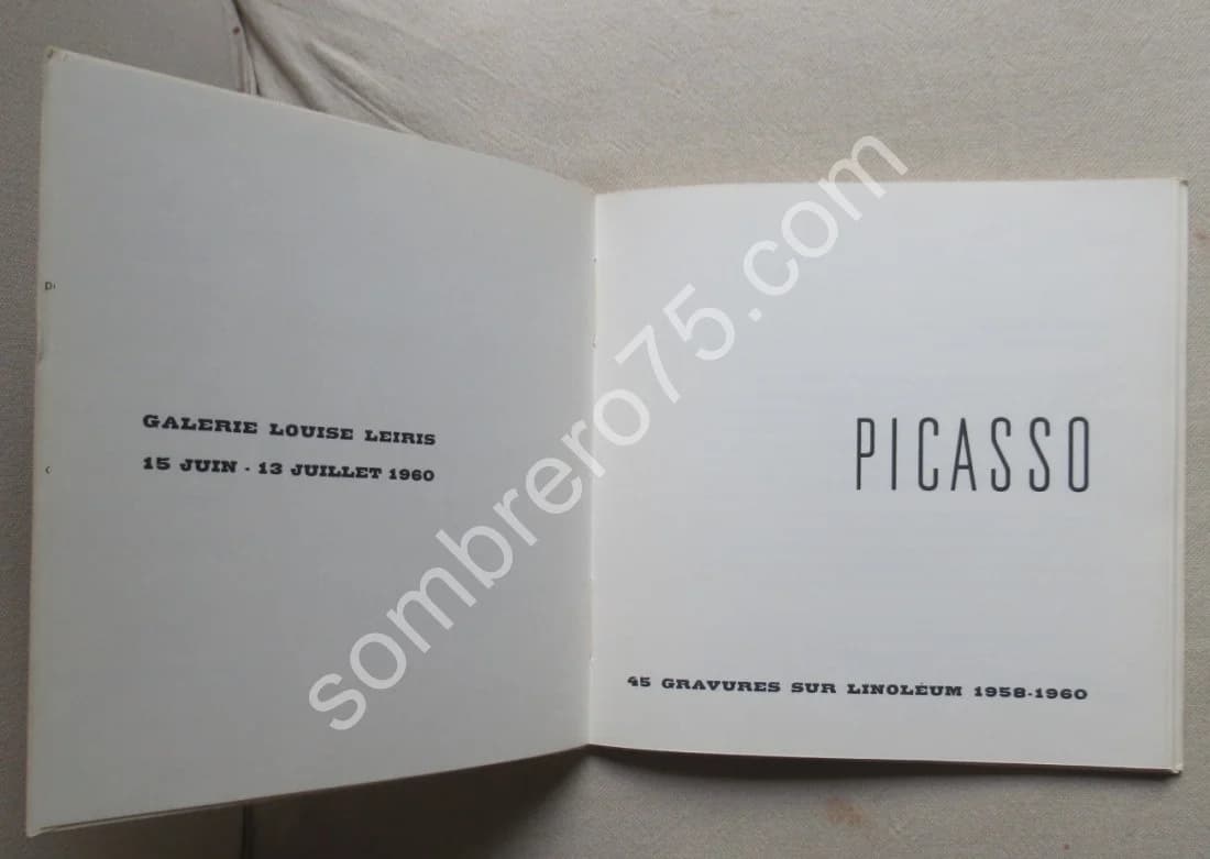 Picasso 45 gravures sur linoléum 1958-1960. Galerie Leiris - Image 3