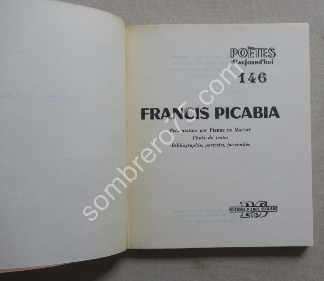 Francis PICABIA. Poètes d'Aujourd'hui. Pierre de MASSOT - Image 4