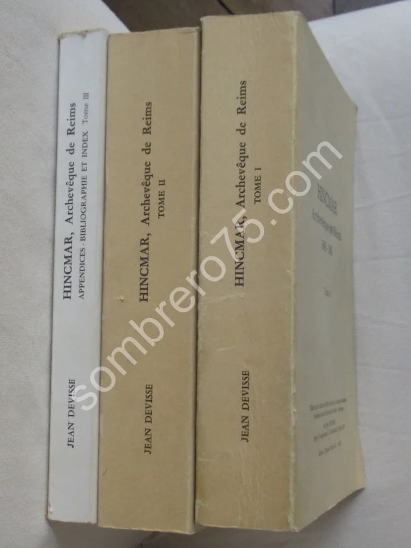 Hincmar - Archevêque de Reims 845-882- 3 Tomes - Image 2