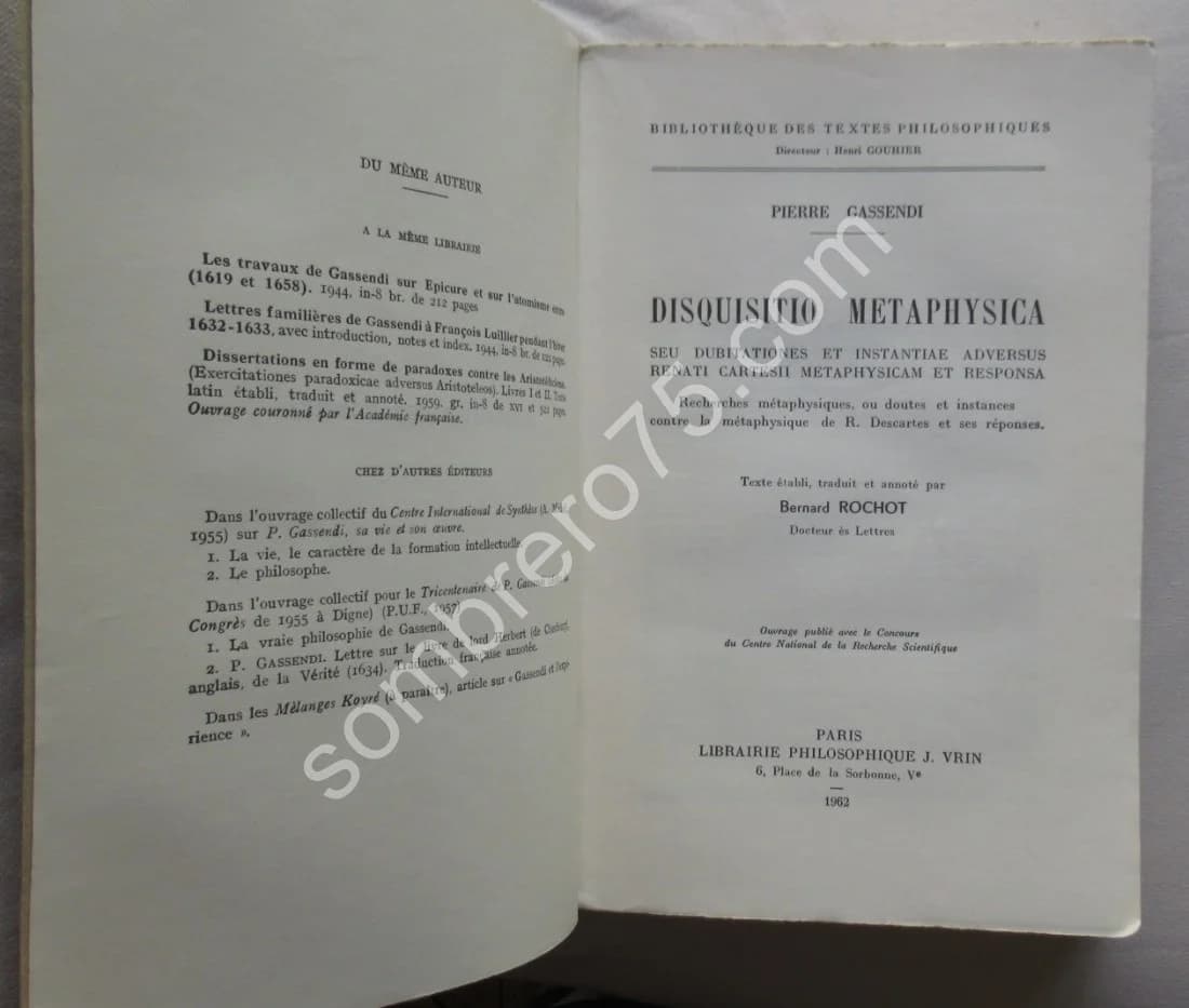 Disquisitio Metaphysica. Recherches métaphysiques. P. GASSENDI - Image 2