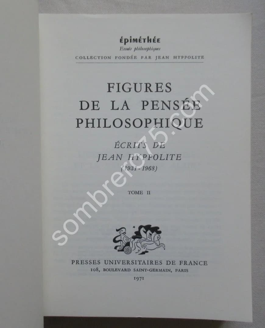 Figures de la Pensée Philosophique. - 2 Tomes - Image 4