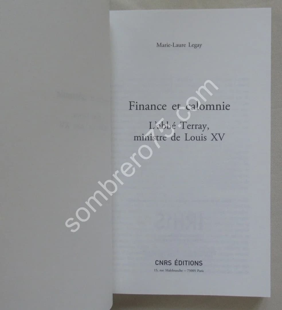 Finance et Calomnie. L'Abbé Terray Ministre de Louis XV. M.L. LEGAY - Image 3