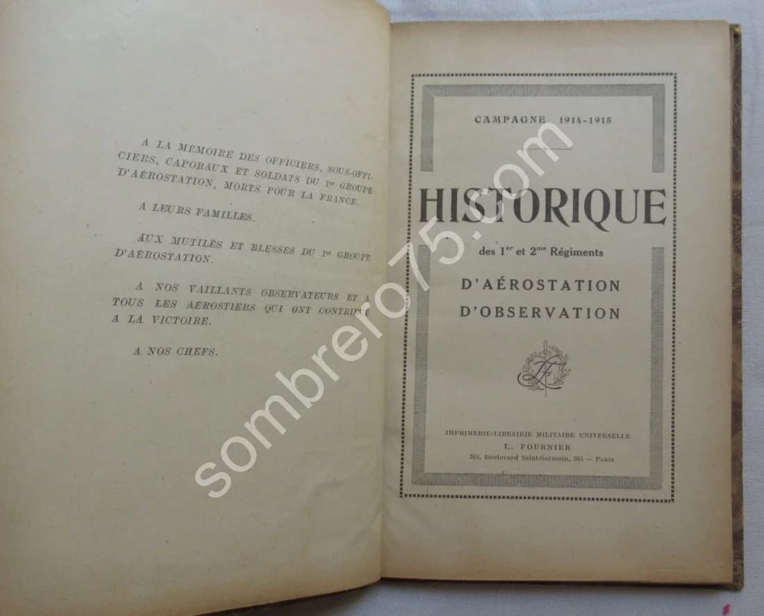 Historique des 1er et 2me Régiments d'Aérostation pendant la Guerre 1914-1918. Lt Colonel PATART - Image 4