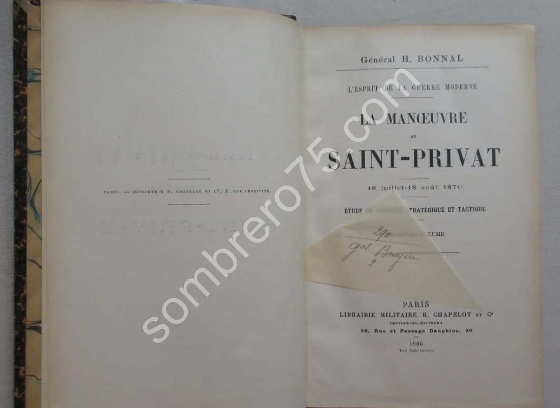 La Manoeuvre de Saint Privat. Général H BONNAL. 1904. Envoi - Image 8