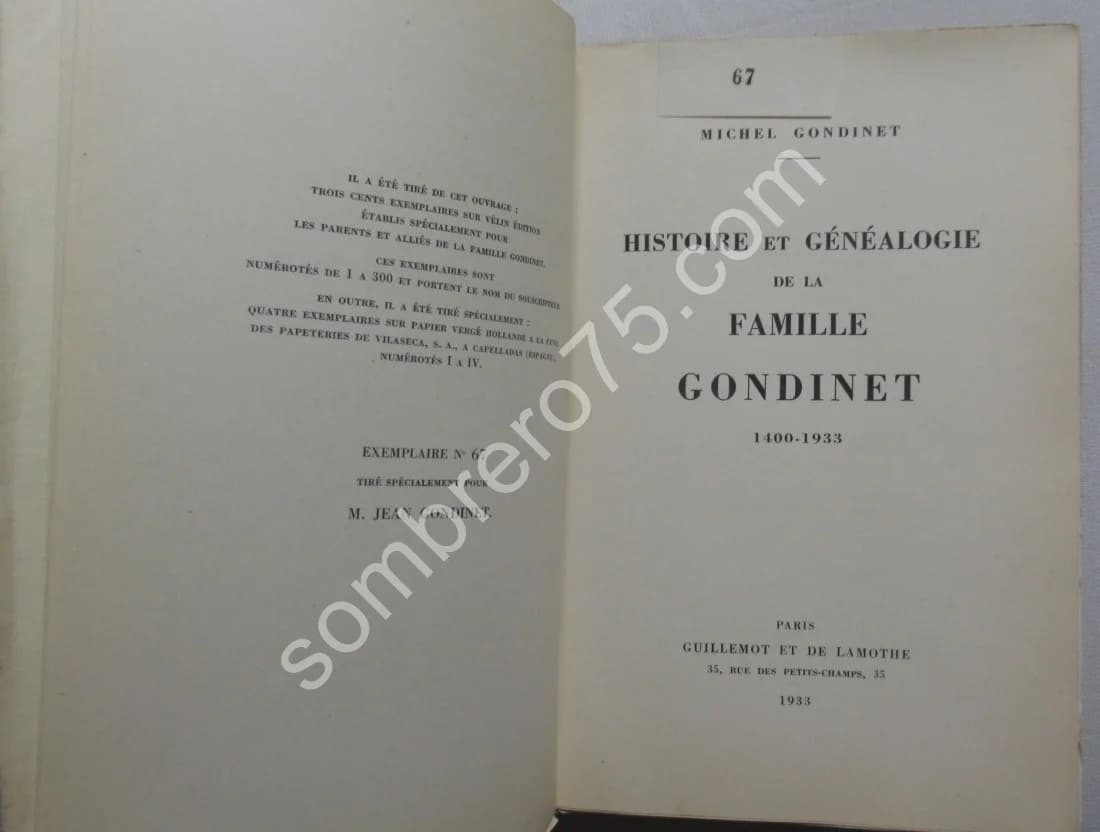 Histoire et Généalogie de la Famille Gondinet 1400-1933 - Image 3