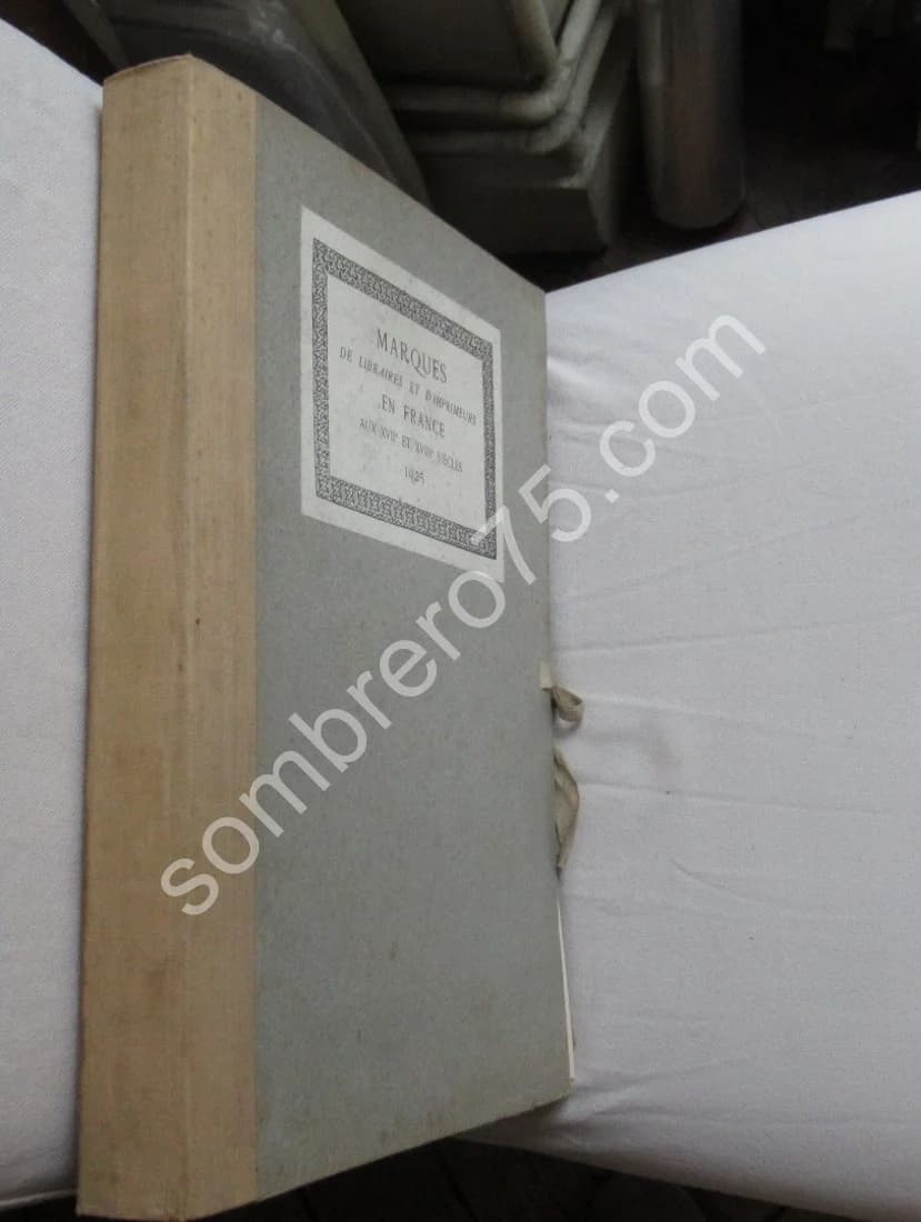 Marques de Libraires et d'Imprimeurs en France aux XVIIe et XVIIIe Siècles 1925 - Image 2