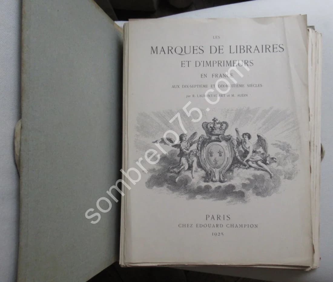 Marques de Libraires et d'Imprimeurs en France aux XVIIe et XVIIIe Siècles 1925 - Image 3