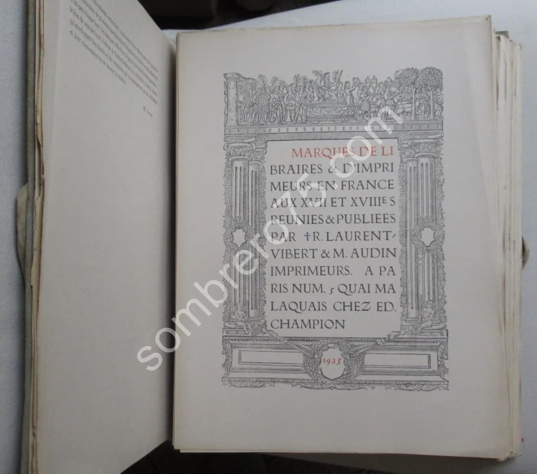 Marques de Libraires et d'Imprimeurs en France aux XVIIe et XVIIIe Siècles 1925 - Image 4