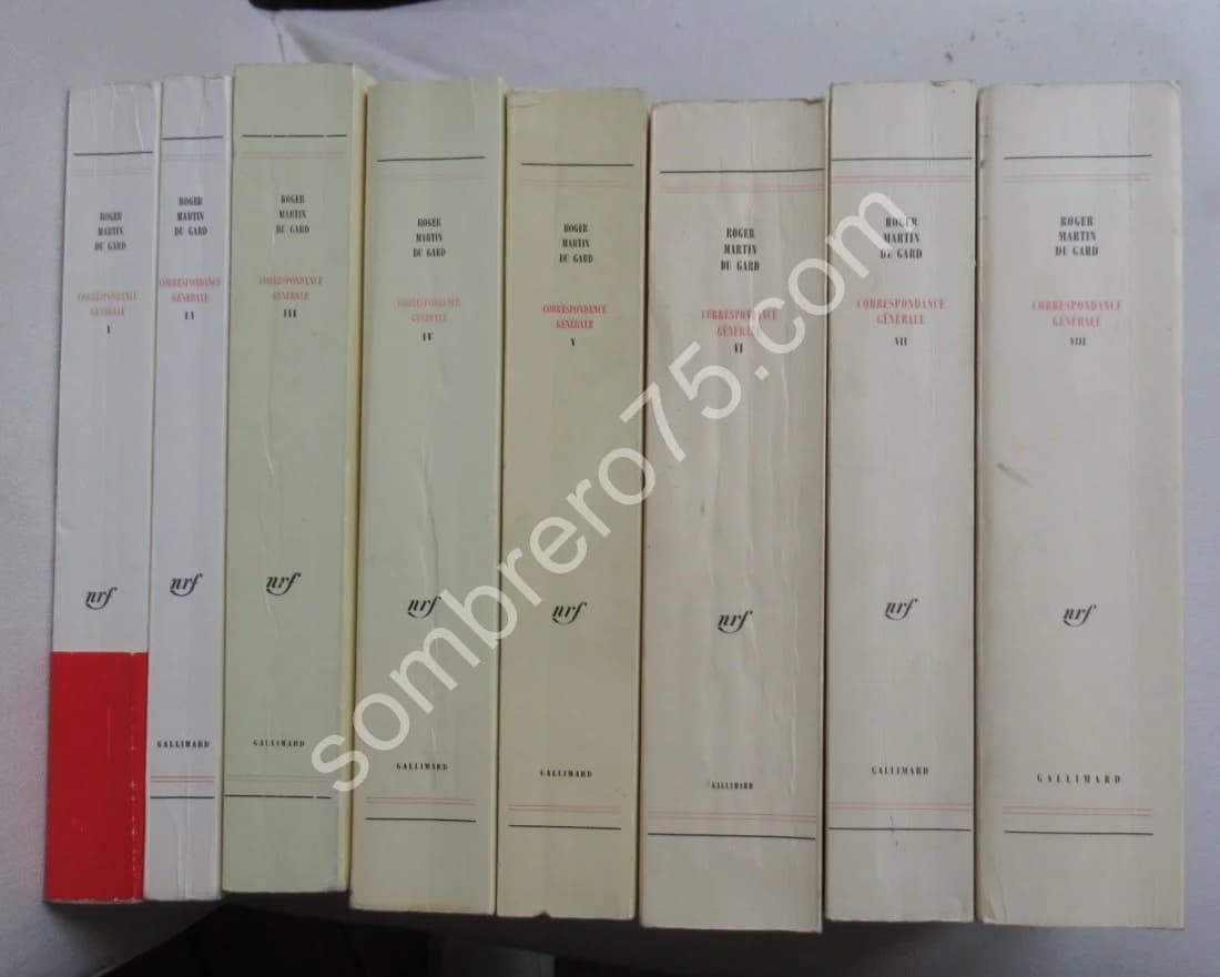 Correspondance Générale. Roger Martin du Gard. 8 Tomes