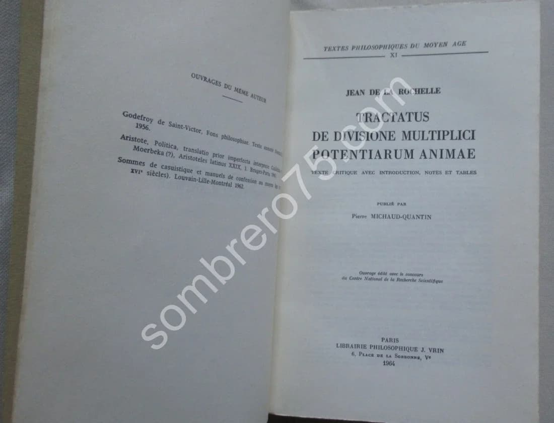 Tractatus de Divisione Multiplici Potentiarum Animae. Jean de la Rochelle - Image 3