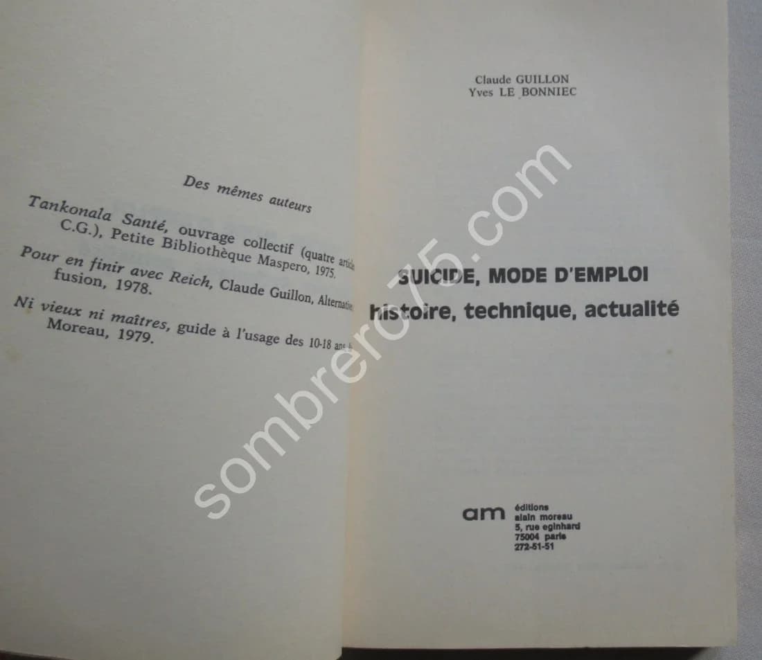 Suicide Mode d'Emploi. Histoire, technique, actualité - Image 3