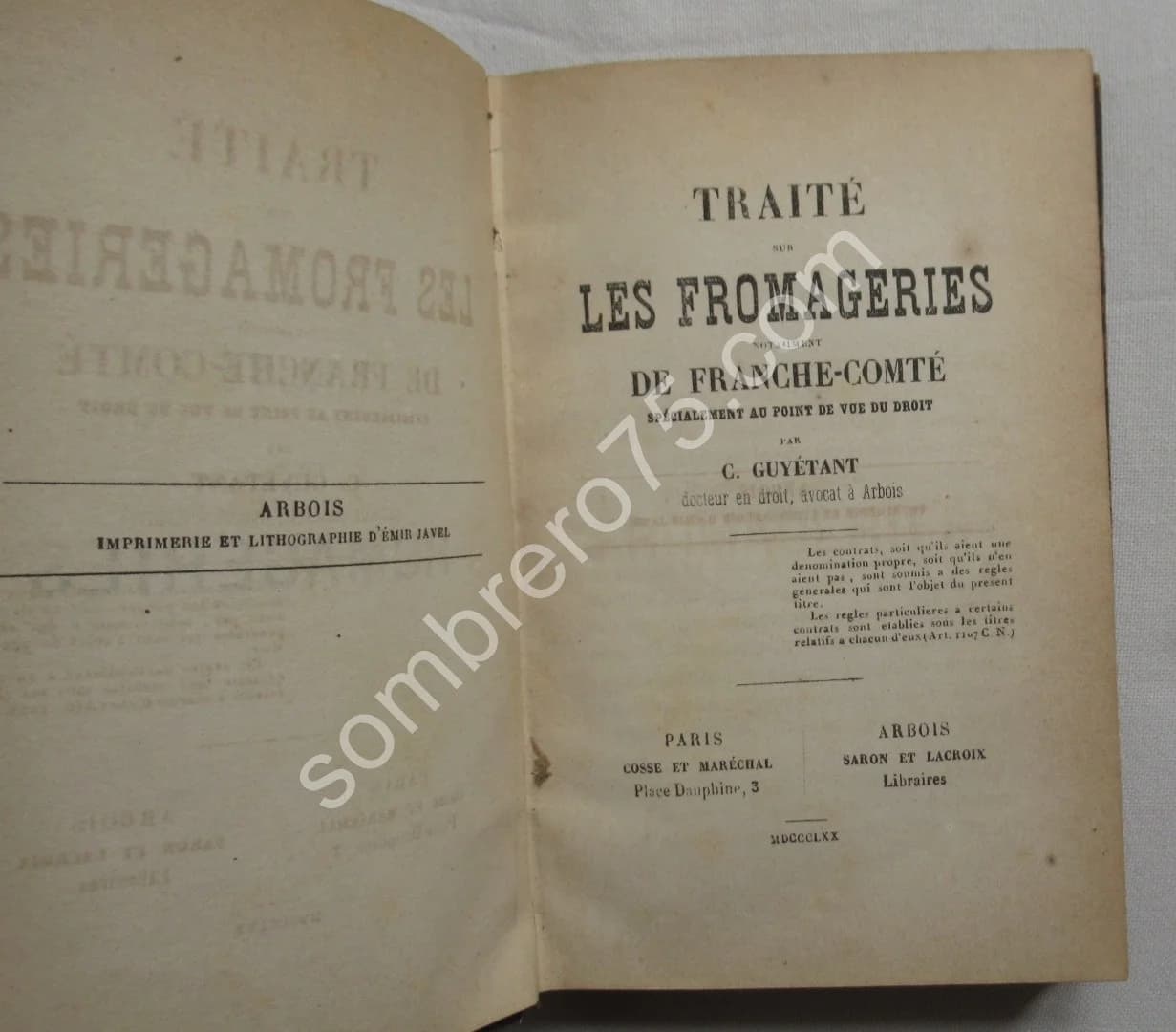 Traité sur les Fromageries de Franche Comté.. 1870 - Image 3
