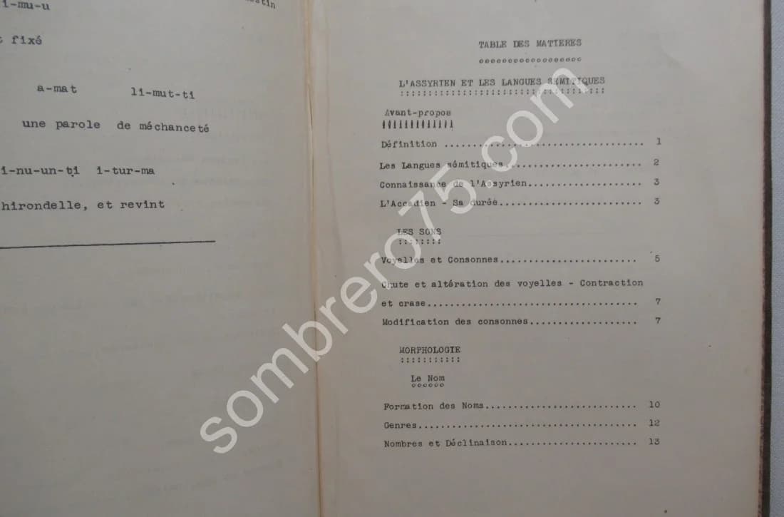 Eléments d'Accadien. (Assyrien-Babylonien) Notions de grammaire. M RUTTEN - Image 7