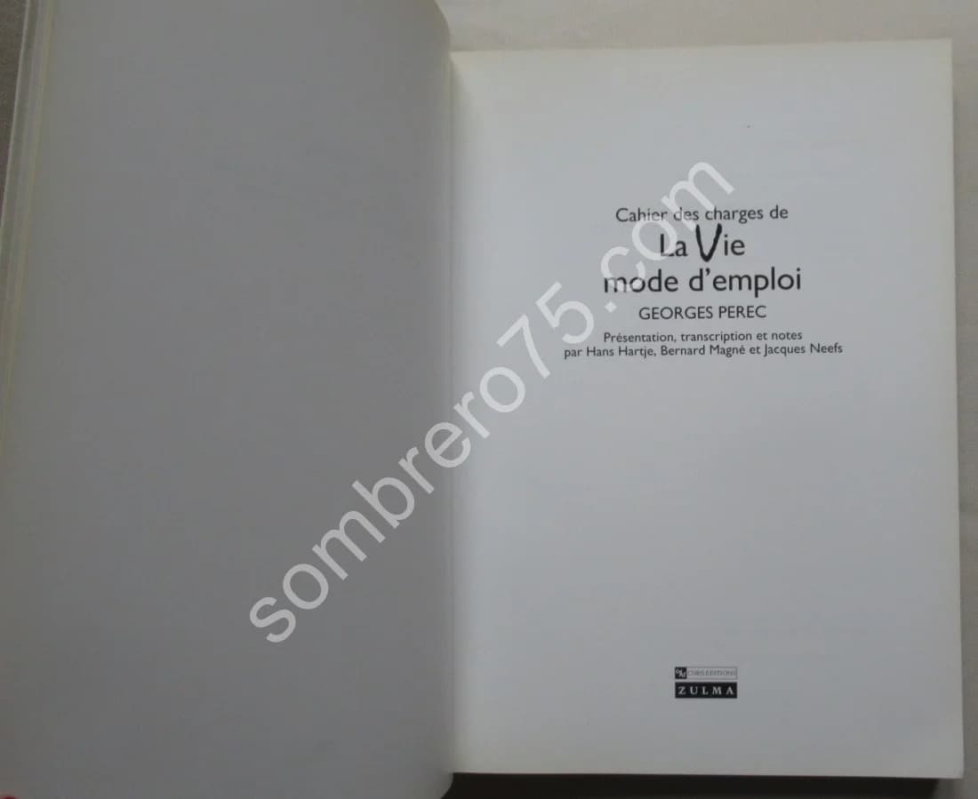 Cahier des Charges de La Vie mode d'emploi - Image 3