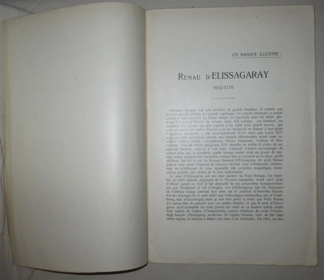 Un Basque Illustre : Renau d'Elissagaray 1652-1719. J de Bagneux - Image 4