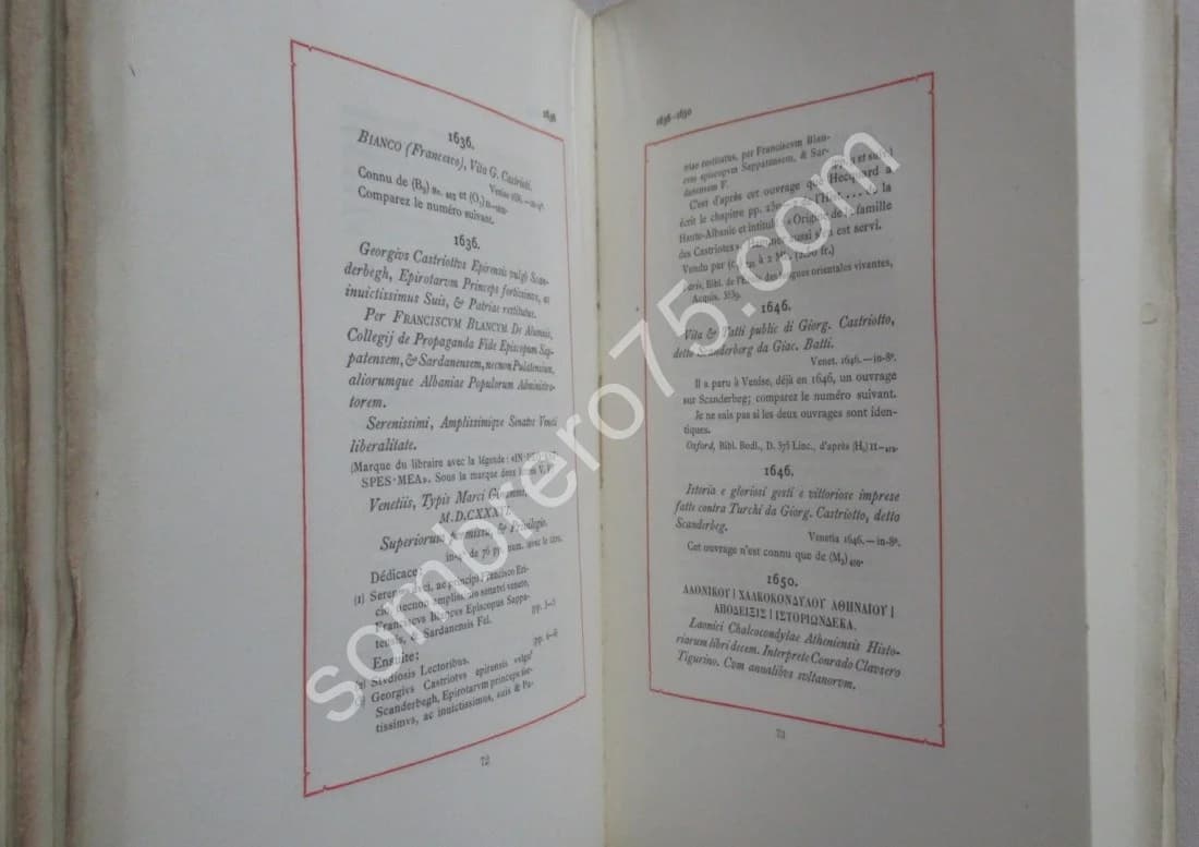 Scanderbeg (Georges Castriota). Essai de bibliographie raisonnée. E.O - Image 5
