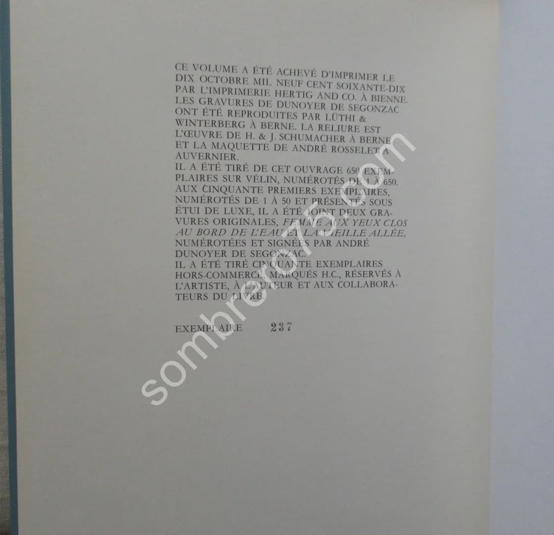 Les gravures de Dunoyer de Segonzac. Ex. Num - Image 3