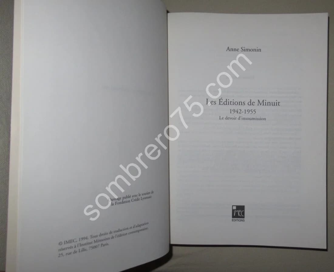 Les Editions de Minuit 1942-1955. Le devoir d'insoumission - Image 3