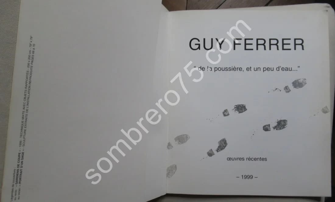 Guy FERRER : 2 catalogues dont "de la poussière et un peu d'eau" - Image 4