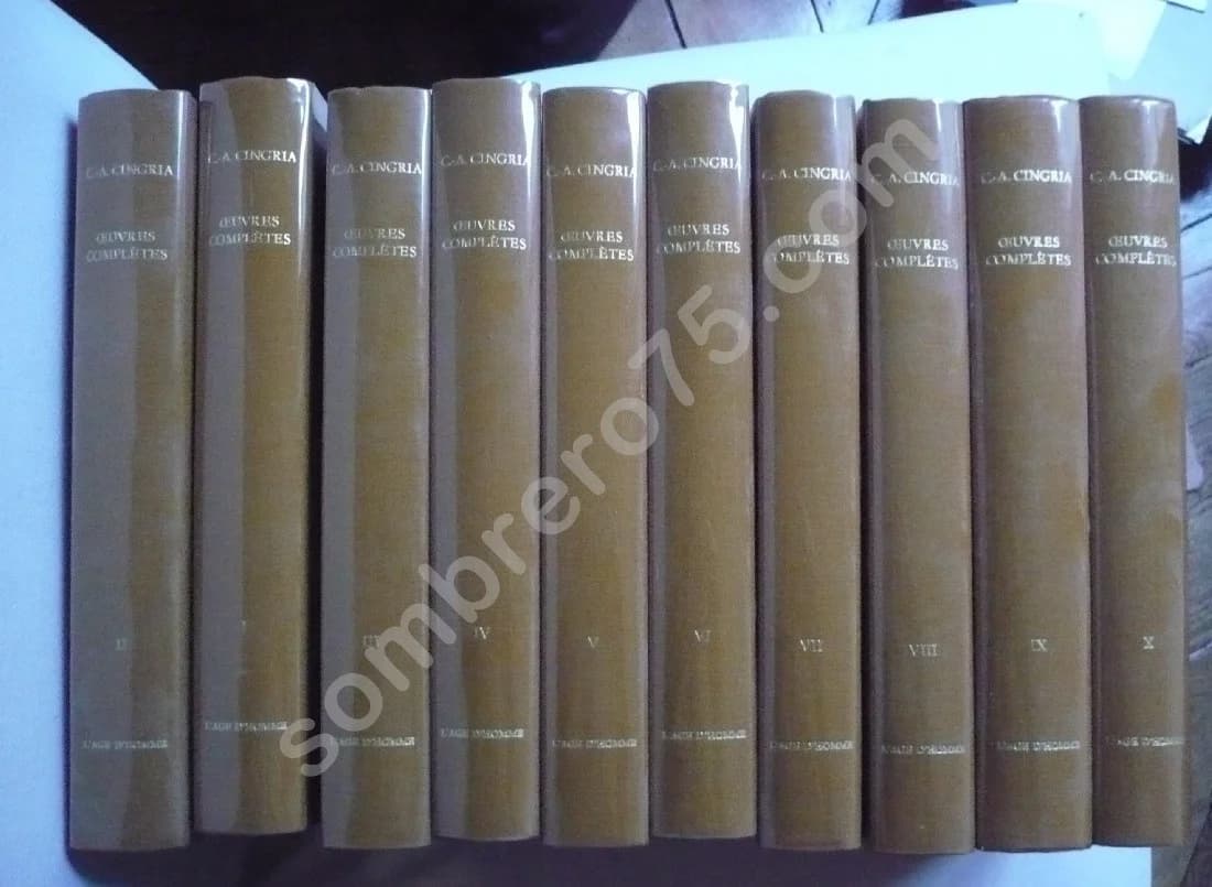 Oeuvres Complètes Charles Albert CINGRIA 10 Vol. Num - Image 2