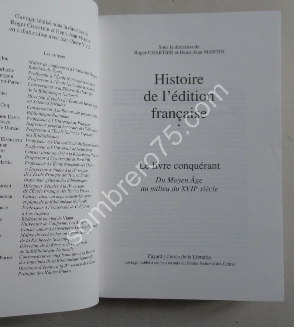 Histoire de l'Edition Française. 4 Tomes. R. CHARTIER - H J MARTIN - Image 3