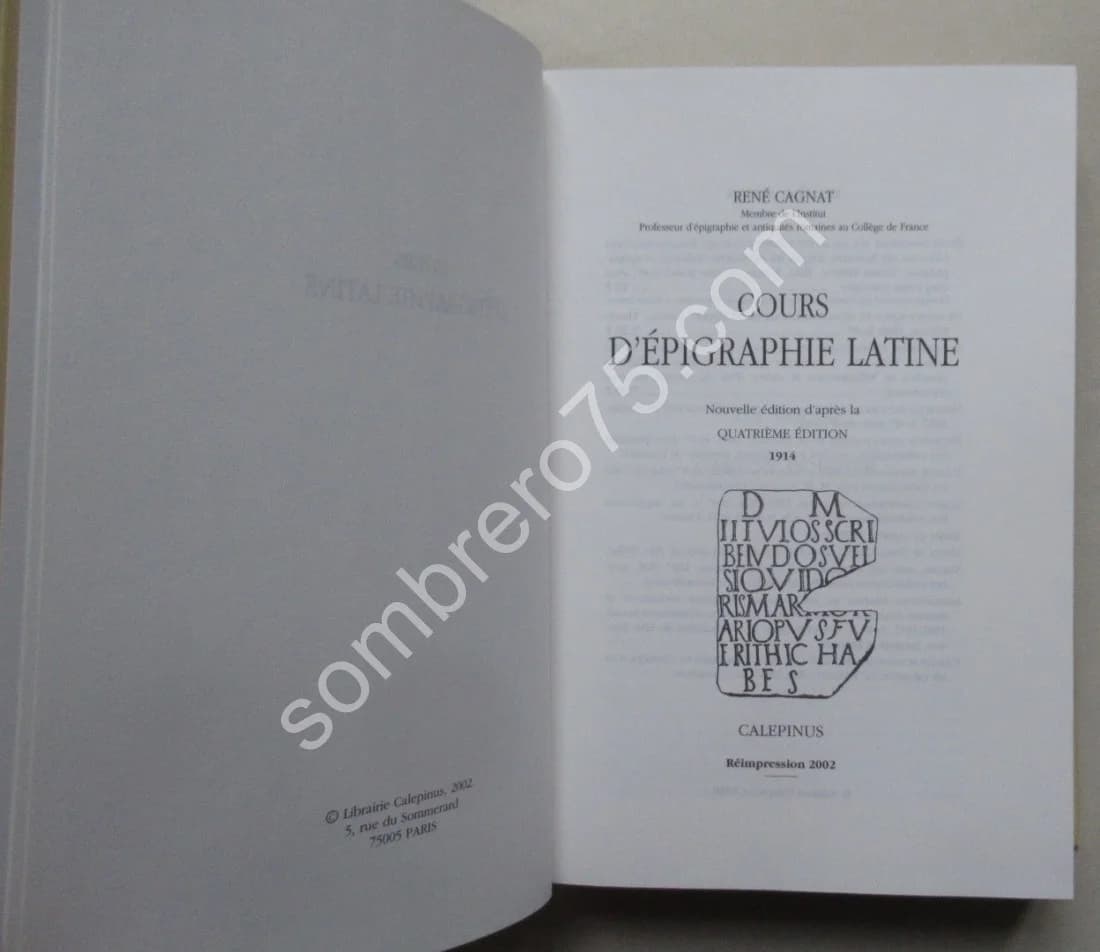 Cours d'Epigraphie Latine Nouvelle Edition 2002 - Image 3