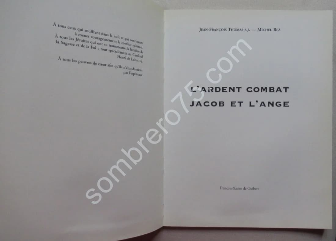 L'Ardent Combat - Jacob et l'Ange. J F THOMAS. Elie WIESEL - Image 4