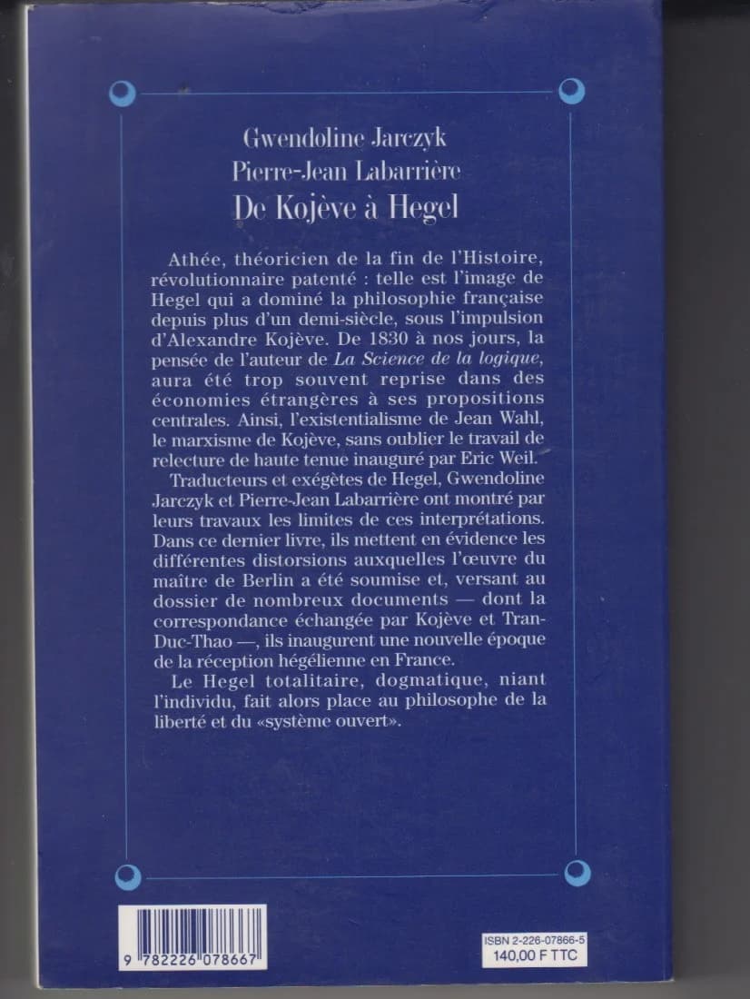 De Kojève à Hegel 150 ans de pensées hégélienne en France - Image 5