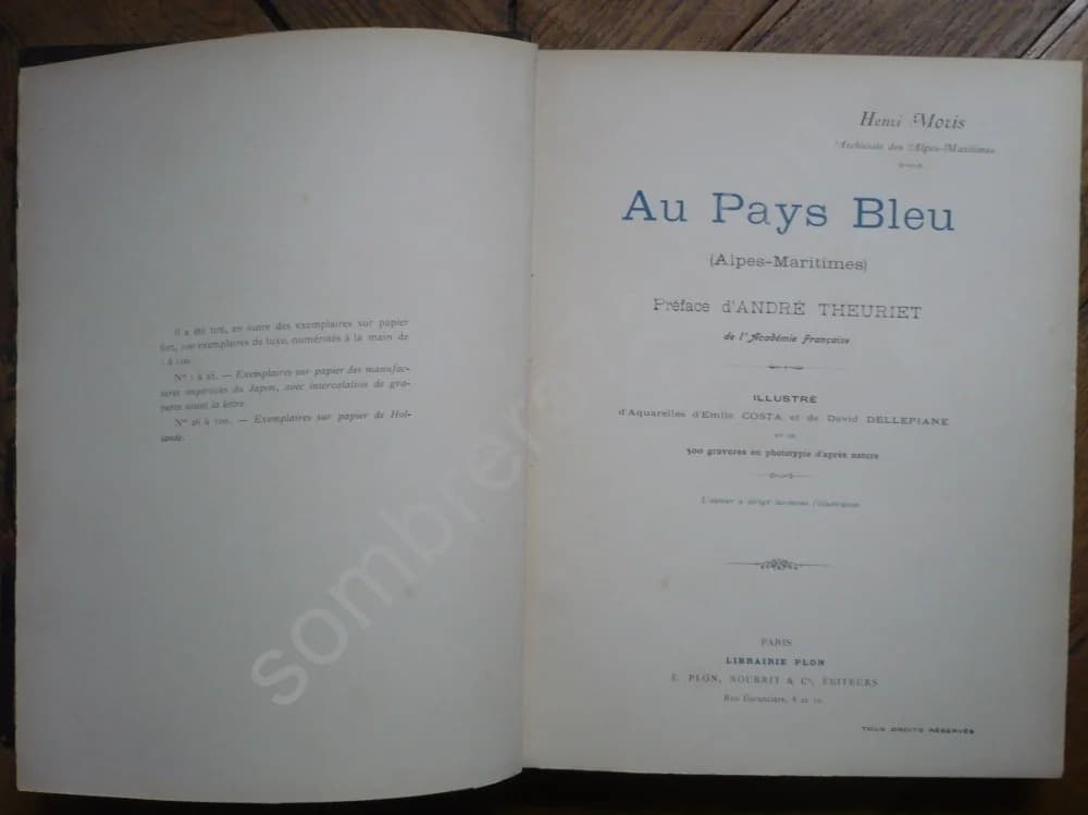 Au Pays Bleu - Alpes Maritimes Henri MORIS. Aquarelles Emile COSTA - Image 6