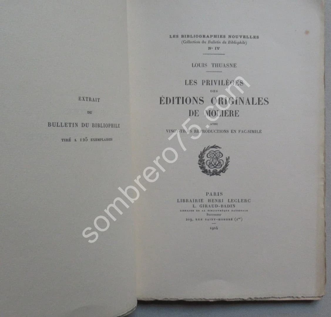 Les Privilèges des Editions Originales de Molière - Image 4