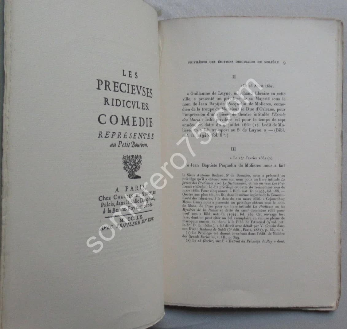 Les Privilèges des Editions Originales de Molière - Image 5