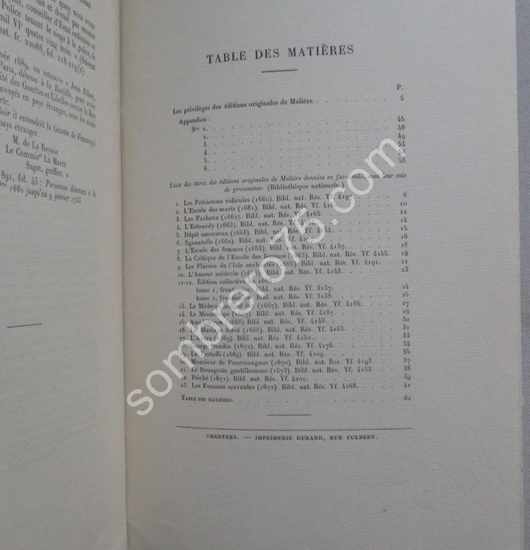 Les Privilèges des Editions Originales de Molière - Image 6