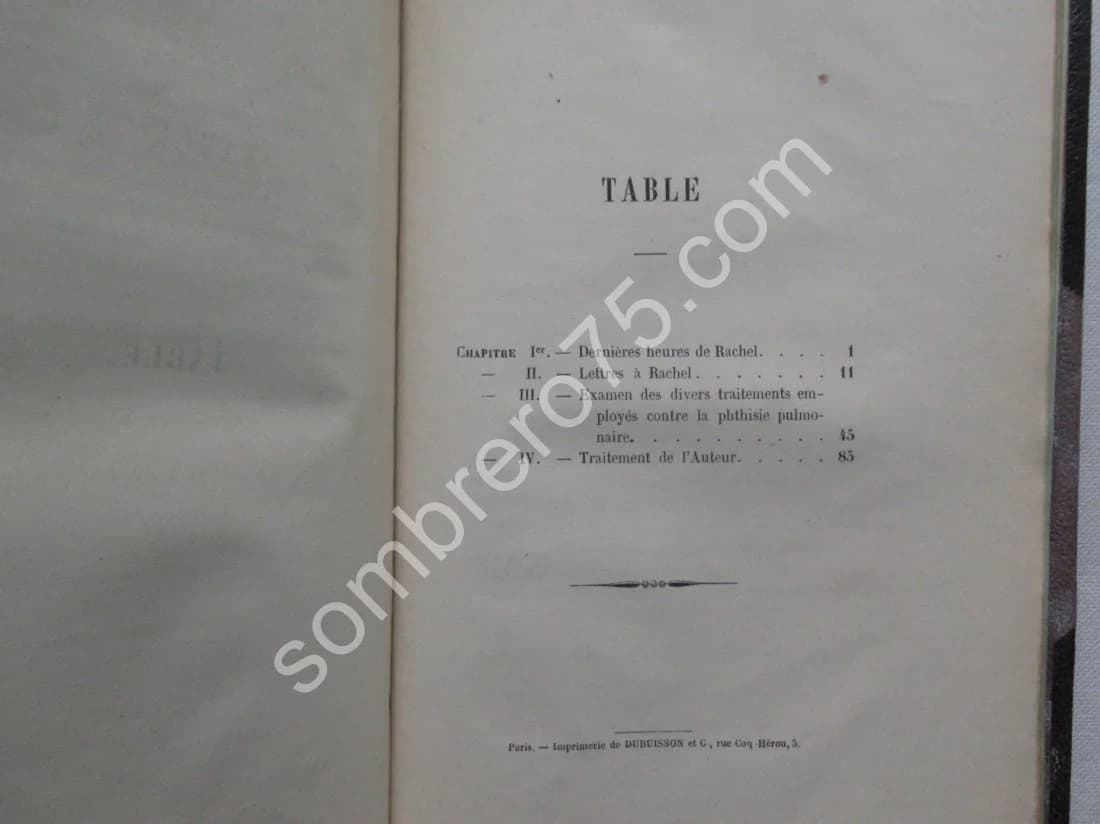 Dernières Heures de Rachel. Dr Tampier 1858 - Image 6