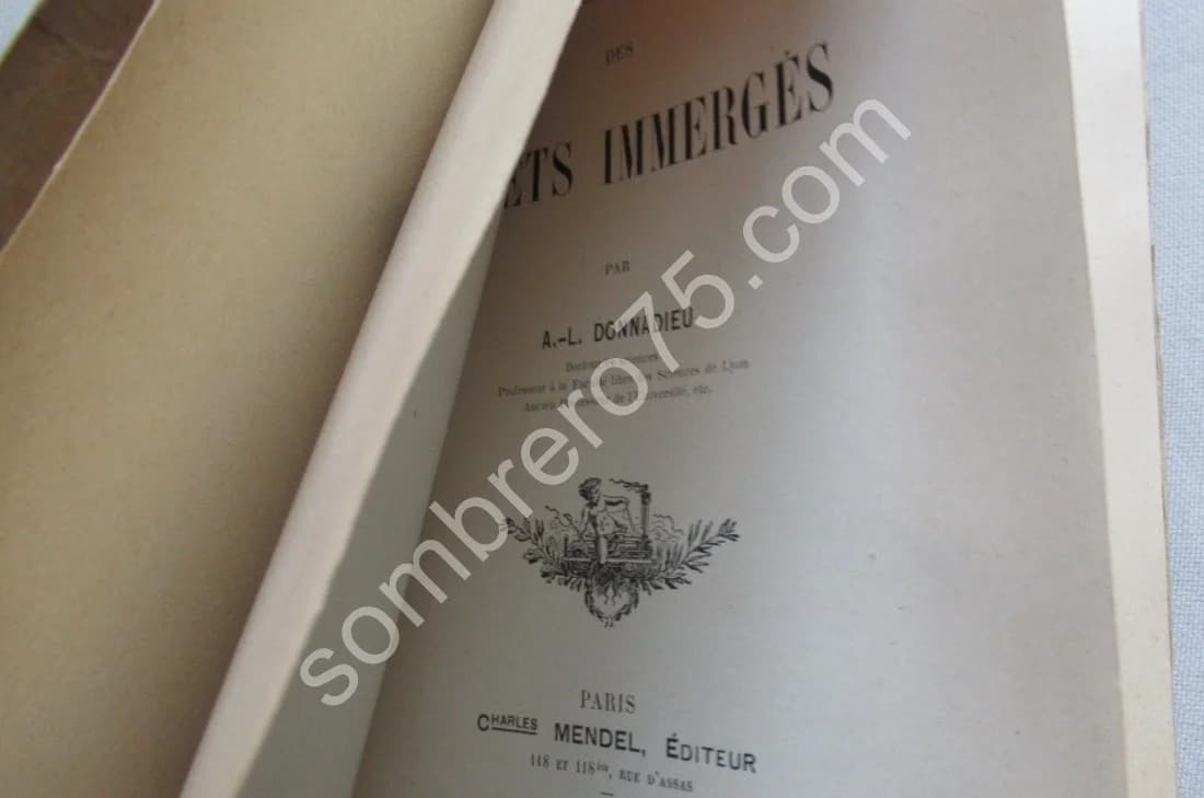 La Photographie des Objets Immergés. A. L. DONNADIEU - Image 3
