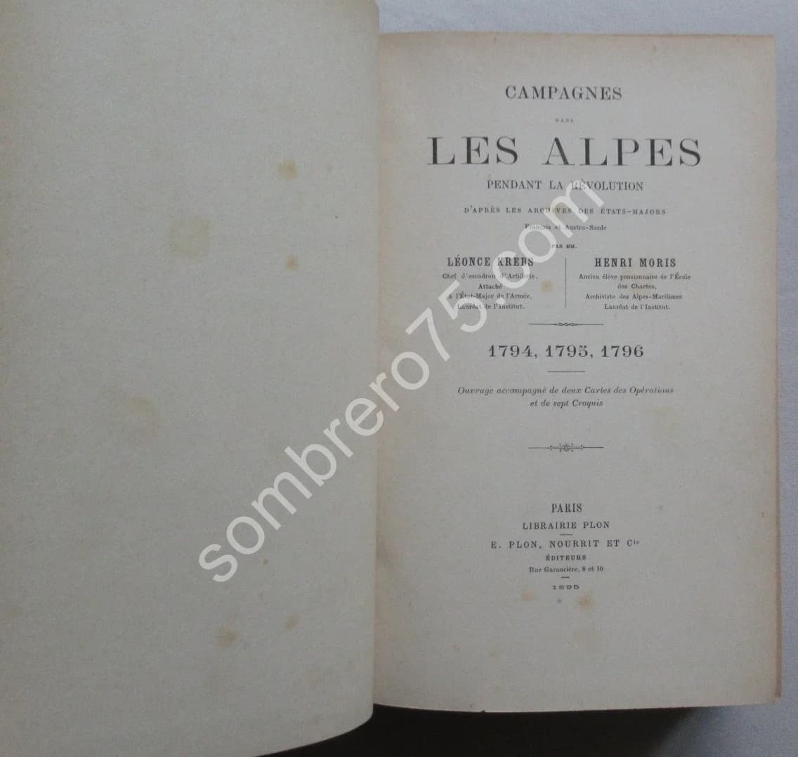 Campagne dans les Alpes pendant la Révolution. L KREBS - H MORIS - Image 3