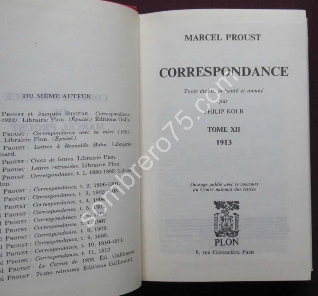 Correspondance de 1913 - Tome 12 - Texte établi par KOLB Philip - Image 3