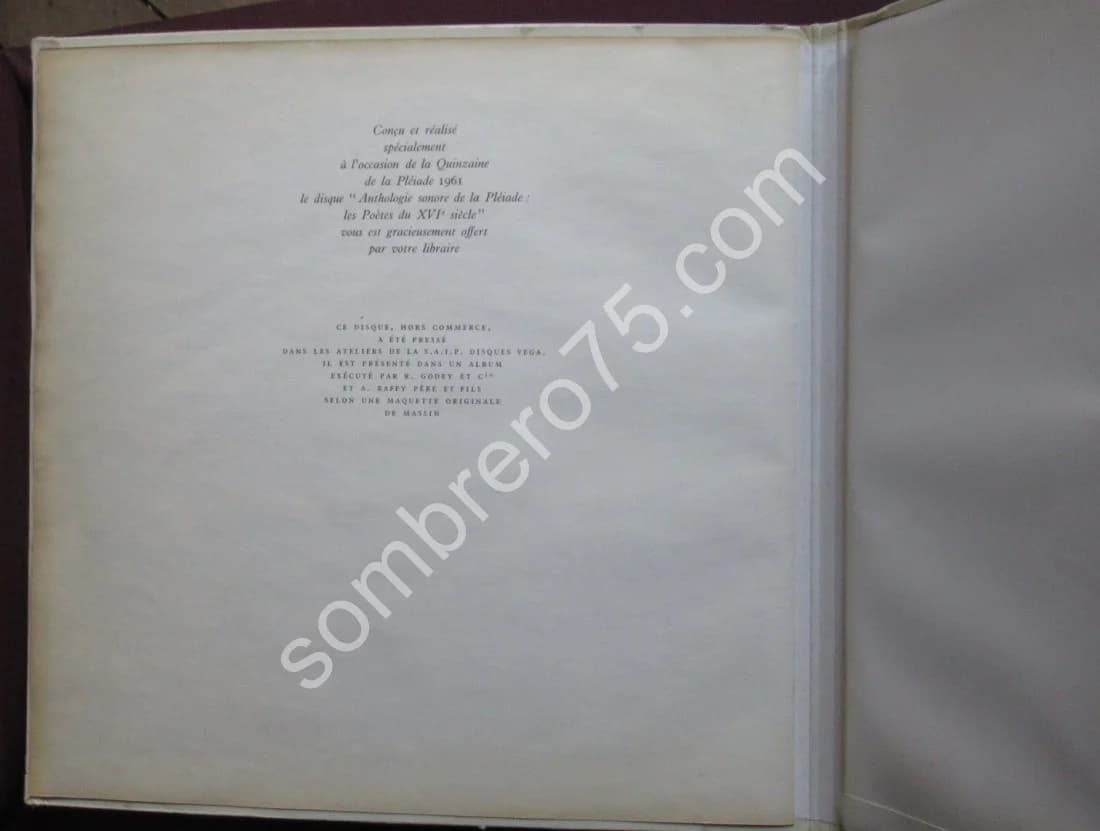 Disque: Poètes du XVI Siècle. Anthologie sonore - Image 6