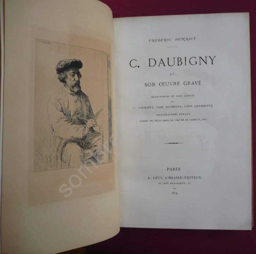 C Daubigny et son Oeuvre Gravé. Eaux Fortes et Bois Inédits. Héliogravures Durand 1875 - Image 4