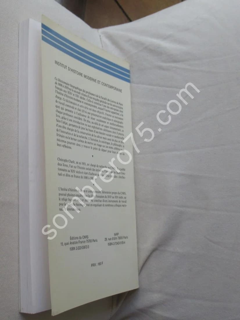 Les Professeurs de la Faculté des Lettres de Paris 1909-1939. Vol. 2. Ch CHARLE - Image 6