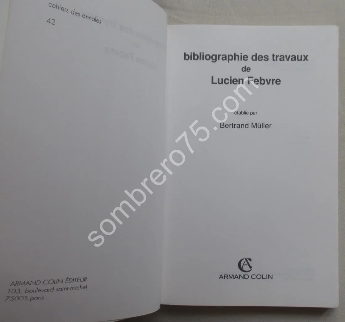 Bibliographie des travaux de Lucien Febvre - Image 3