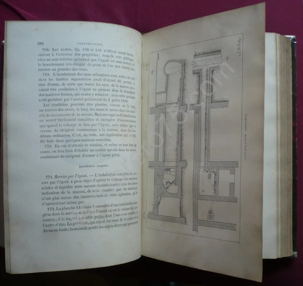 Dictionnaire Historique et Pratique de la Voierie...Fosses d'aisances : Latrines, Urinoirs et Vidanges. 1875 - Image 2