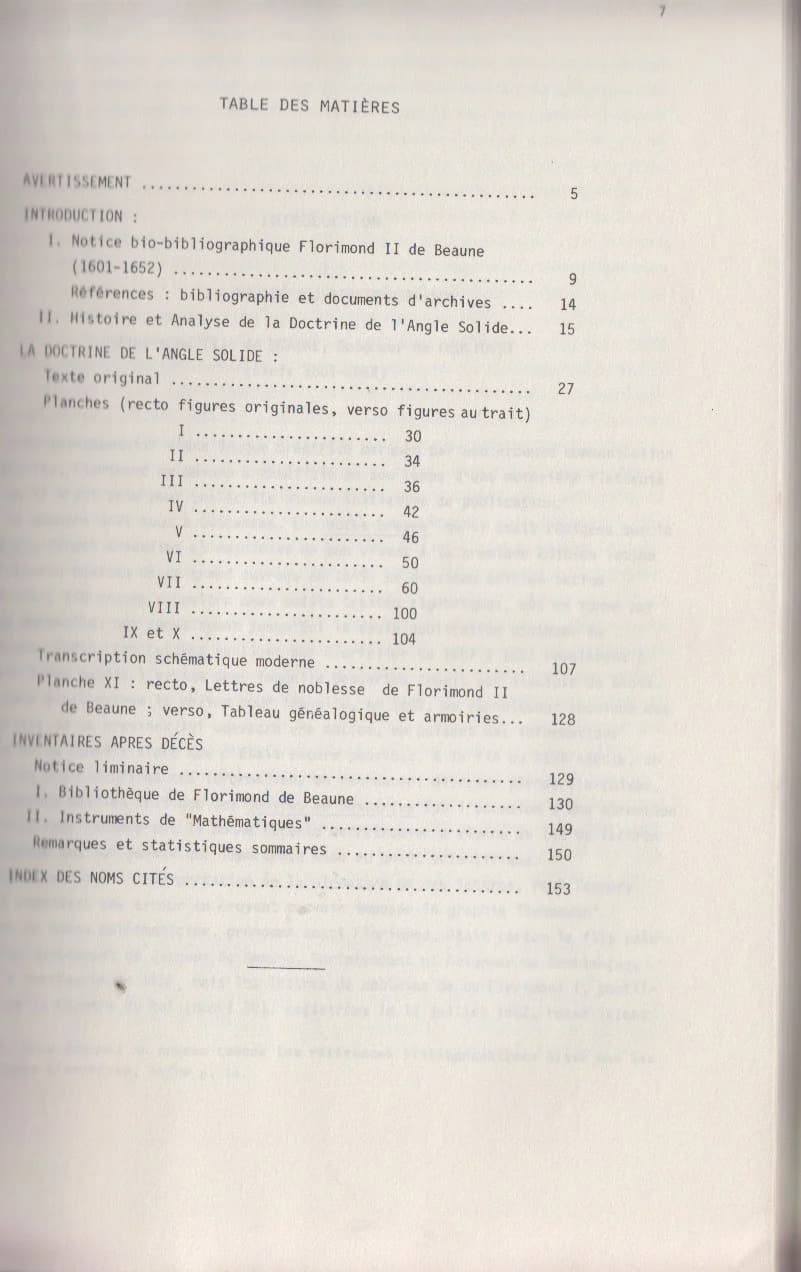 Florimond de Beaune. Doctrine de l'Angle Solide Inventaire de sa Bibliothèque - Image 7