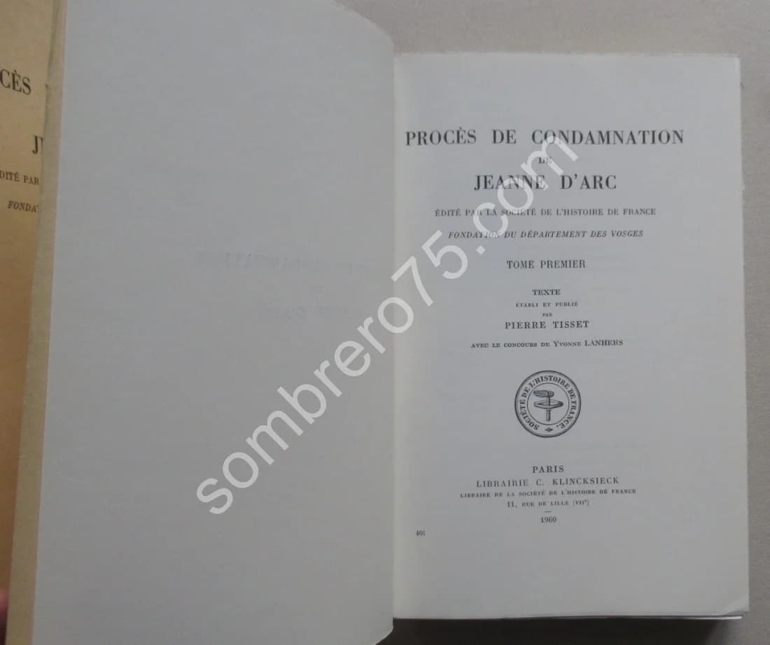Procès de Condamnation de Jeanne d'Arc- 3 Tomes - Image 4