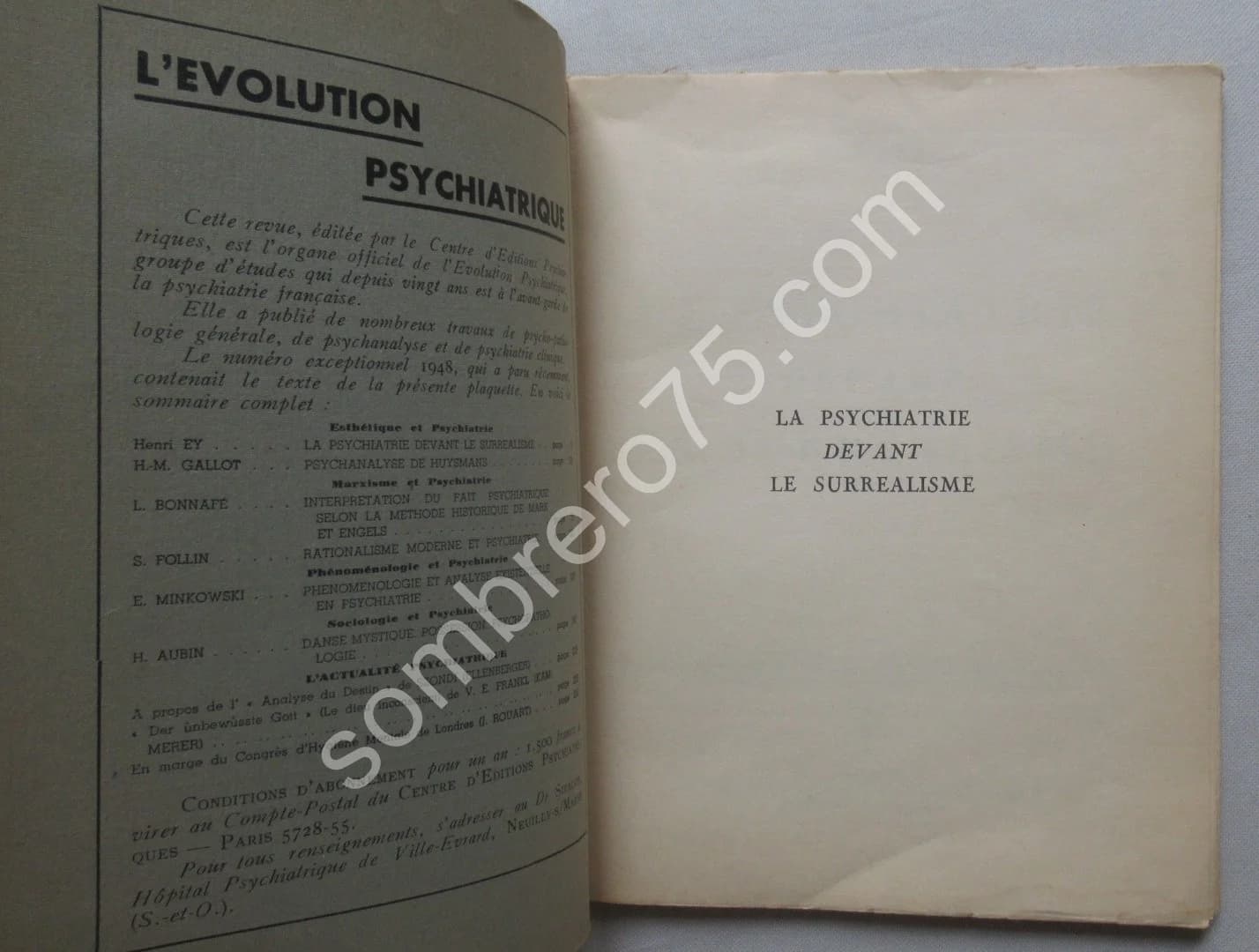 La Psychiatrie devant le Surréalisme.. 2 H T Fréd. DELANGLADE - Image 3
